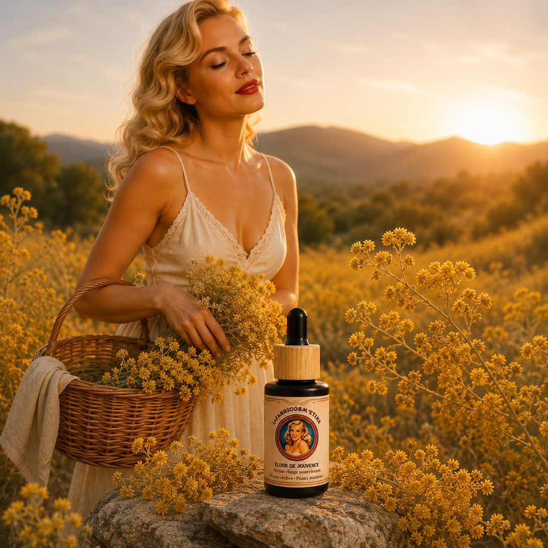 Élixir de Jouvence LAFABRICOSM'ETIKS — sérum visage naturel réparateur après-soleil, fabriqué à la main en France