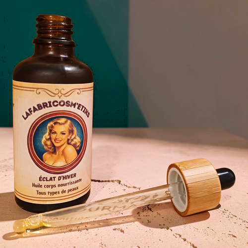 Huile corps naturelle Éclat d'Hiver LAFABRICOSM'ETIKS soin corps artisanal aux huiles végétales bio