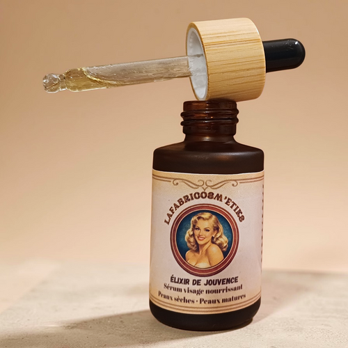 Sérum visage anti-âge aux huiles végétales bio, flacon pipette LAFABRICOSM'ETIKS