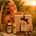 Coffret Rituel Beauté Élixir de Jouvence LAFABRICOSM'ETIKS comprenant un sérum visage naturel anti-âge à l'immortelle et un baume à lèvres naturel à la prune.