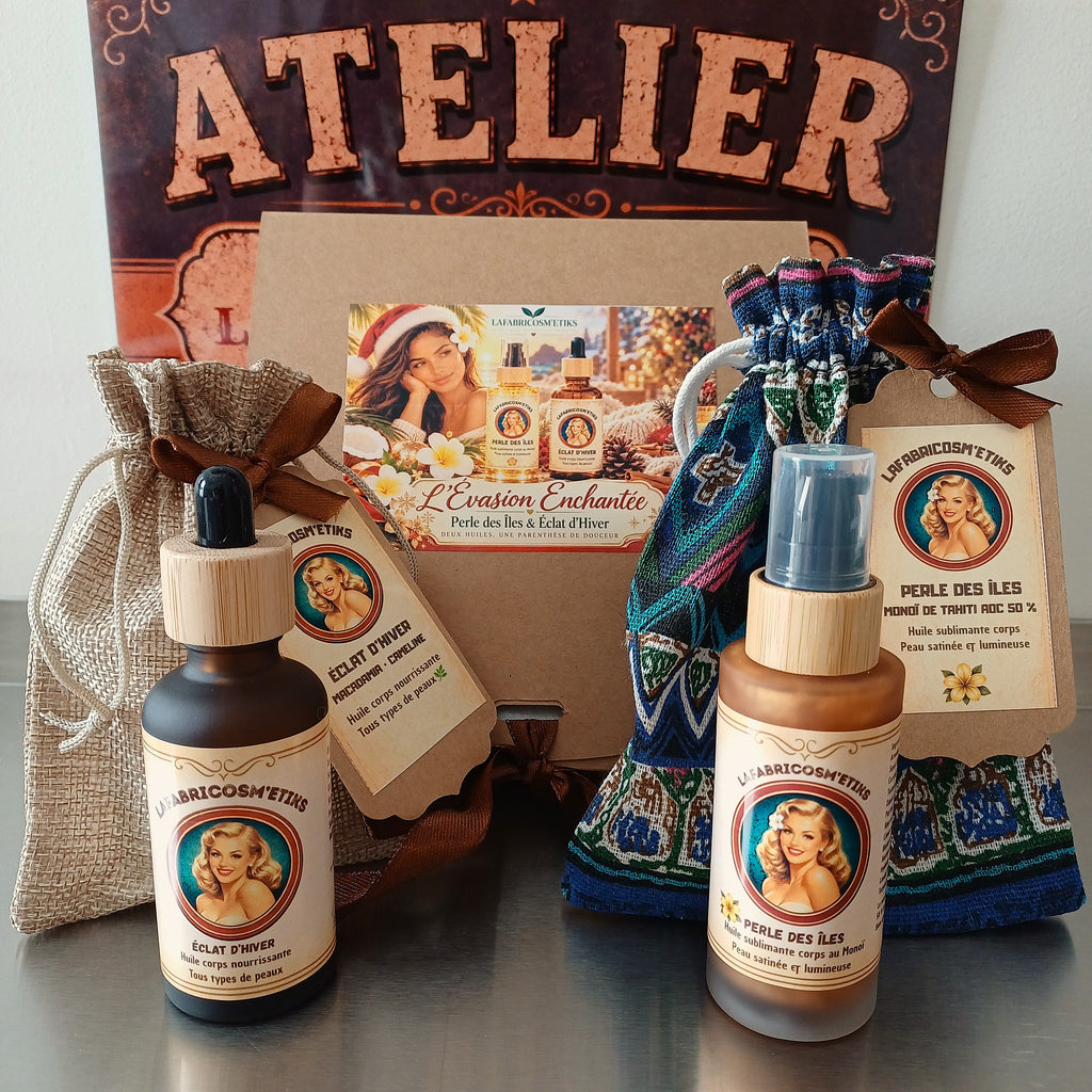 Coffret de Noël L’Évasion Enchantée avec Perle des Îles et Éclat d’Hiver
