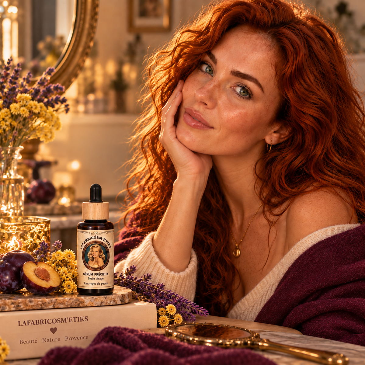 Sérum Précieux LAFABRICOSM'ETIKS, soin visage naturel à l'immortelle pour une peau douce, souple et lumineuse