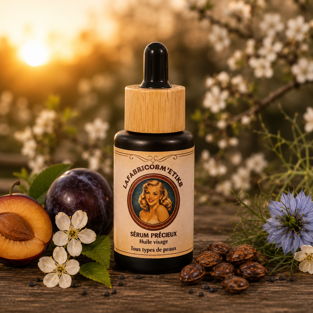 Sérum visage naturel à l'huile de prune Sérum Précieux LAFABRICOSM'ETIKS.
